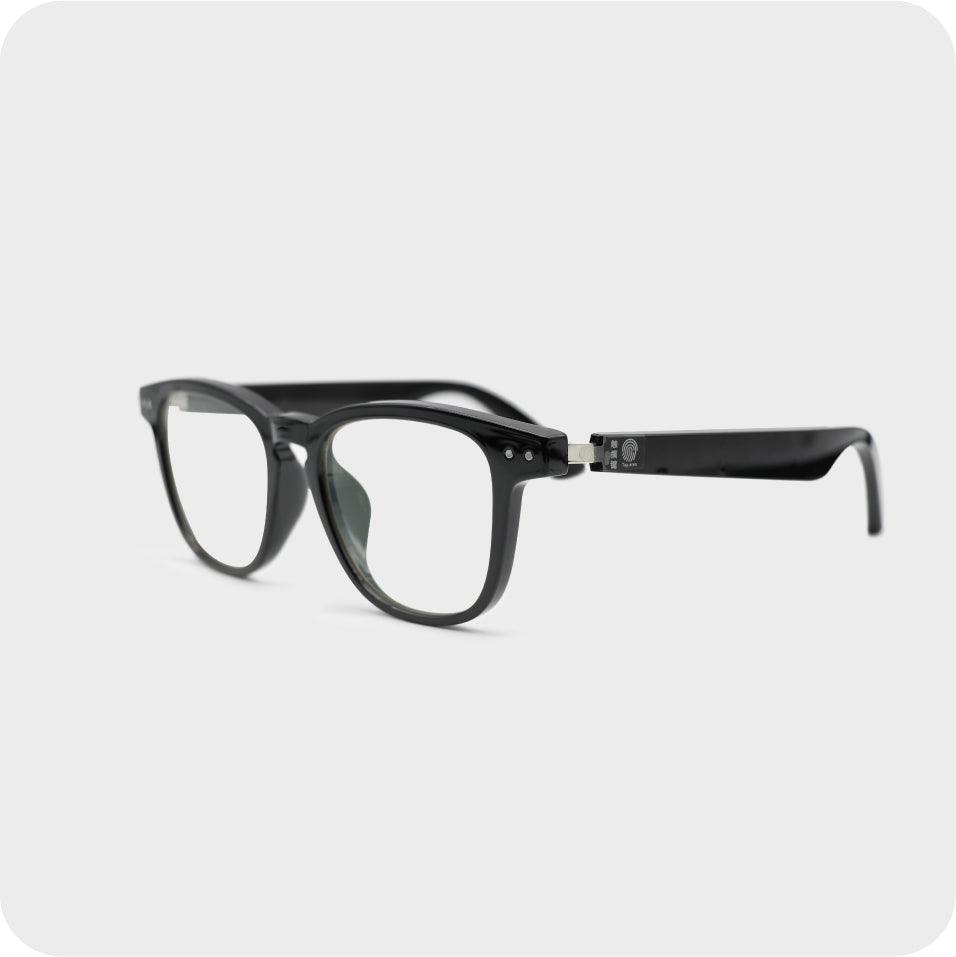 IFV Black Full Frame Smart Glasses with Prescription Lenses (London) - IFV Glasses