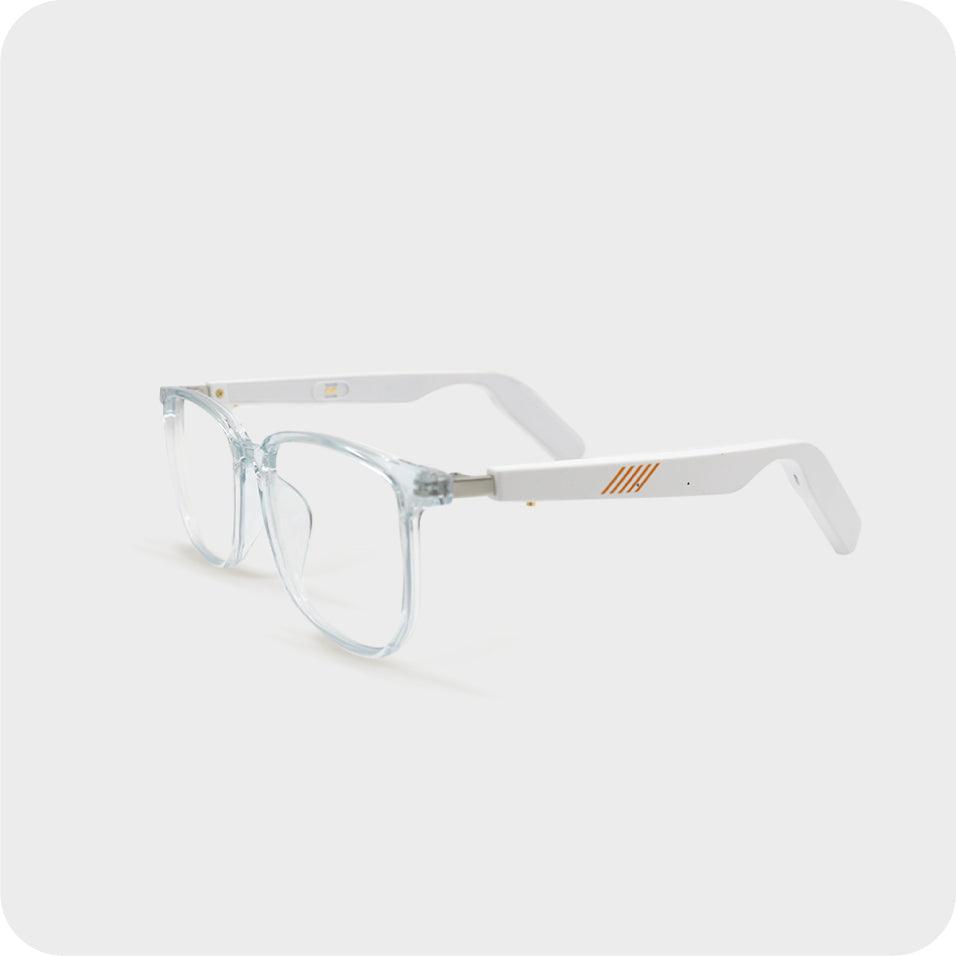 IFV White Full Frame Smart Glasses with Prescription Lenses (Sydney) - IFV Glasses